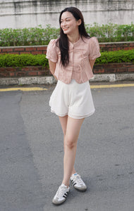 QING PAO STYLE TOP IN PINK