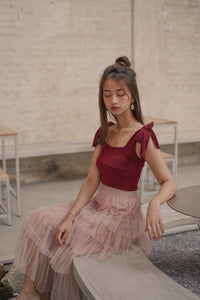 HIGH-WAIST FAIRY SKIRT in NUDE PINK (4429008437323)