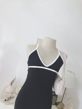 BLACK KNITTED SINGLET DRESS (4424727429195)