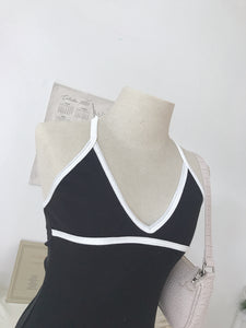BLACK KNITTED SINGLET DRESS (4424727429195)
