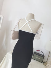BLACK KNITTED SINGLET DRESS (4424727429195)