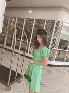 RUI SUMMER PUFFY DRESS in green  #UQMADE (4344848842827)