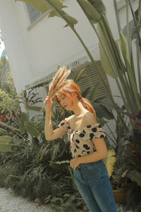 CECI POLKADOT LINEN TOP #UQMADE (1843615170595)