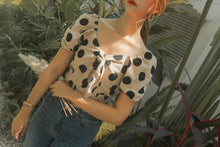 CECI POLKADOT LINEN TOP #UQMADE (1843615170595)