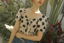 CECI POLKADOT LINEN TOP #UQMADE (1843615170595)