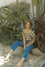 CECI POLKADOT LINEN TOP #UQMADE (1843615170595)