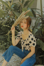 CECI POLKADOT LINEN TOP #UQMADE (1843615170595)