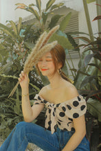 CECI POLKADOT LINEN TOP #UQMADE (1843615170595)