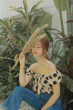 CECI POLKADOT LINEN TOP #UQMADE (1843615170595)